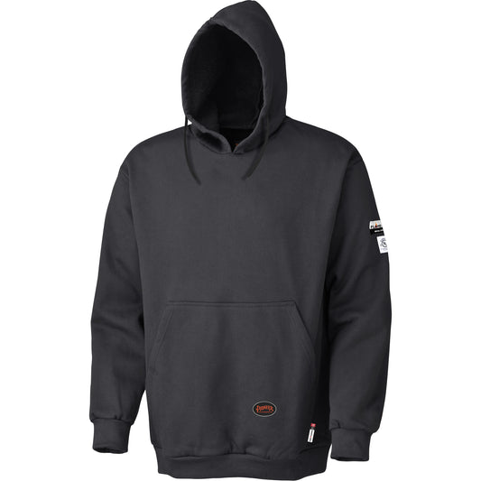 Pioneer 335 Flame-Resistant Pullover Hoodie, Men's, X-Large, Black, 22 cal/cm²