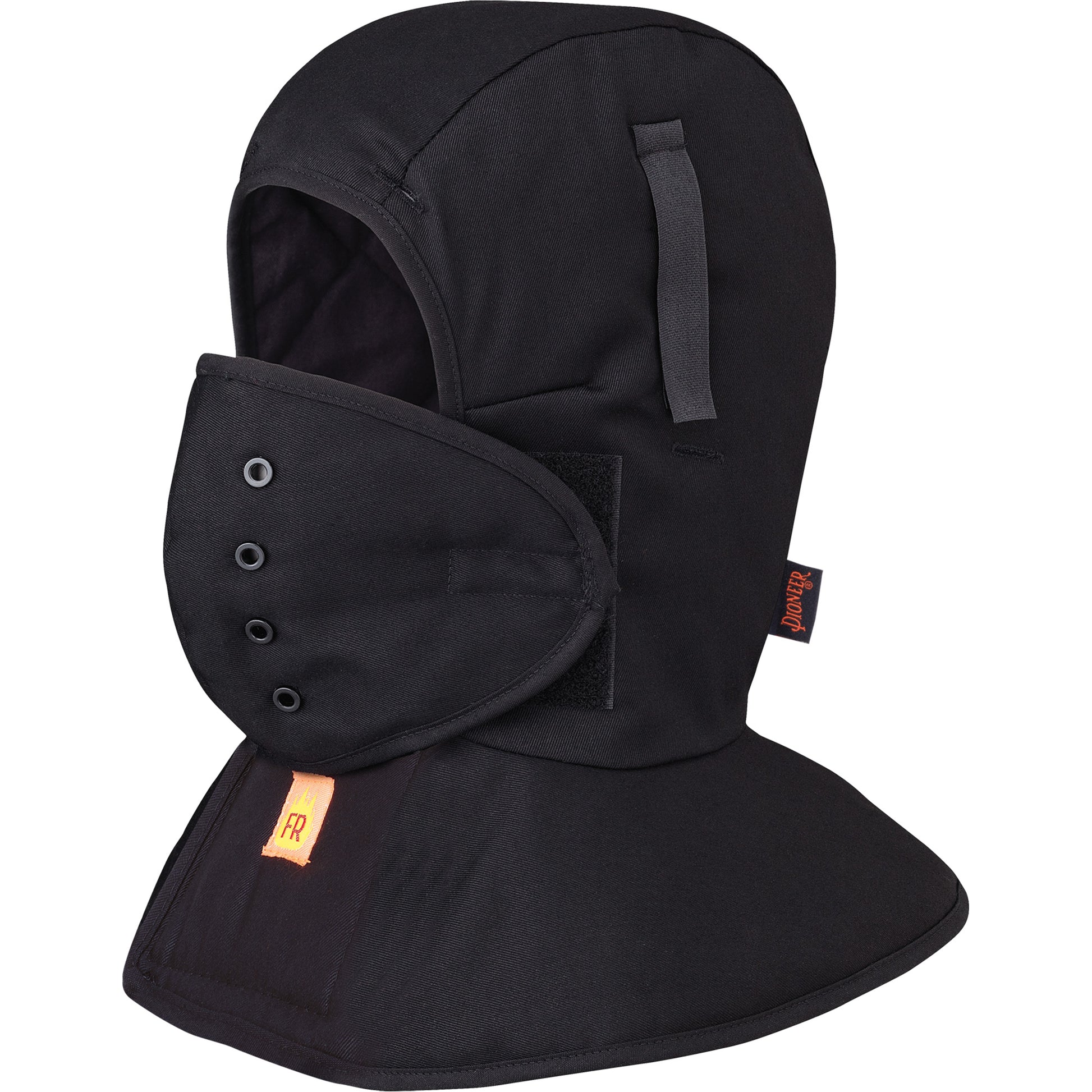 Pioneer 565A Flame Resistant Quilted Long Neck Hardhat Liner, Black, Cotton