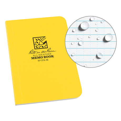 Memo Book, Soft Cover, Yellow, 112 Pages, 3-1/2" W x 5" L