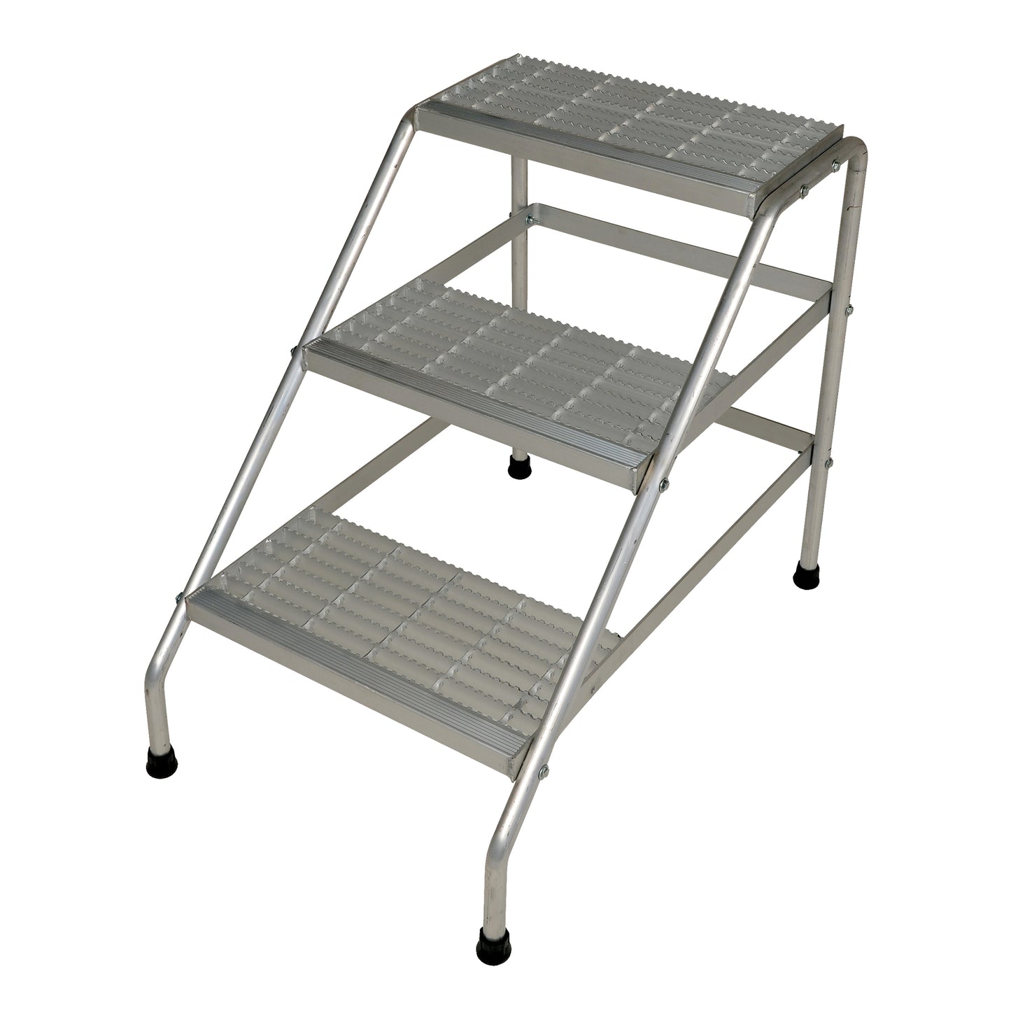 Aluminum Step Stand, 3 Steps, 34-9/16" x 22-13/16" x 30" High