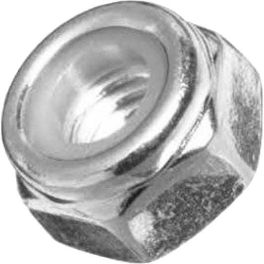 NE Standard Series Locknut Nylon Insert, 7/16"/7/16"-14 Dia., Zinc Plated, Coarse