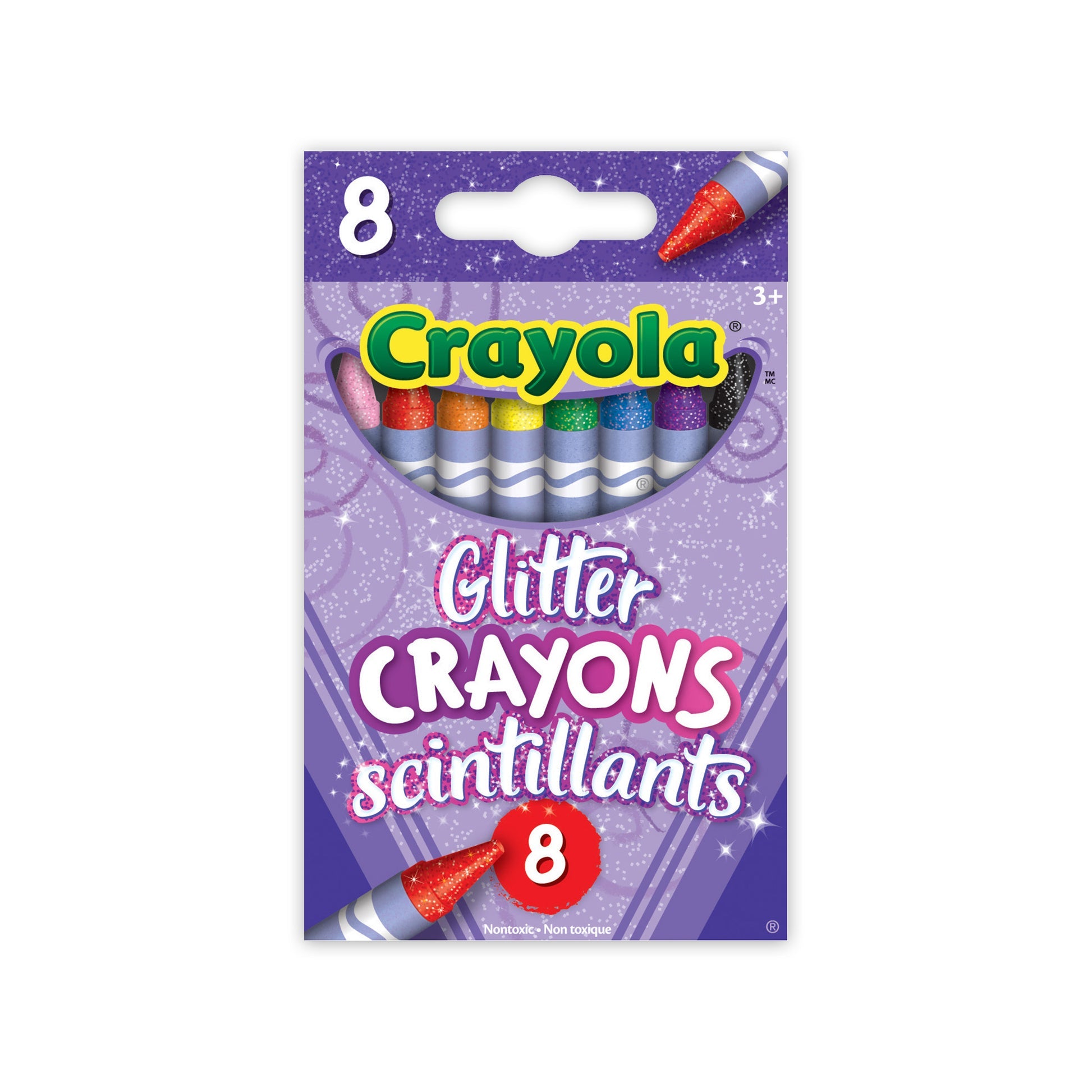 Crayola Glitter Crayons, 8 Count (Case of 48)