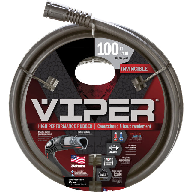 Viper® High Performance Hose, Rubber, 5/8" dia. x 100'
