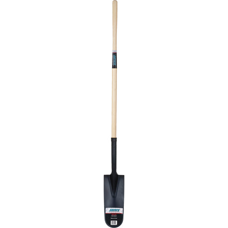 Heavy-Duty Drain Spade, Carbon Steel, 16" x 6" Blade, 45" L, Straight Handle