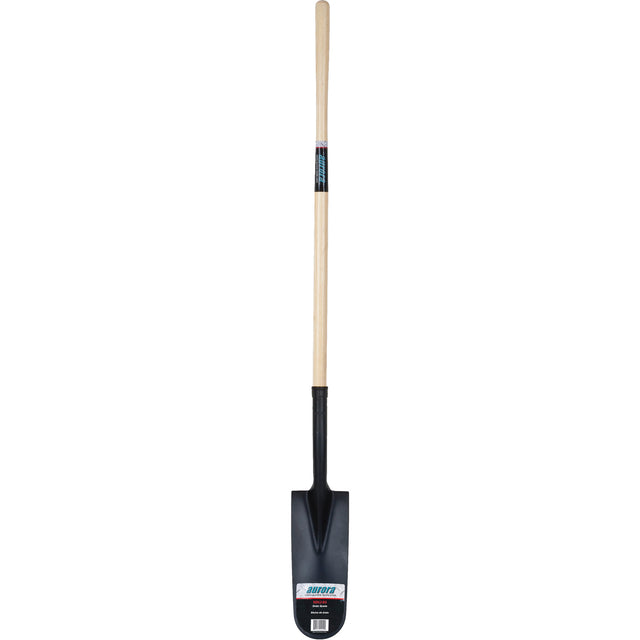 Heavy-Duty Drain Spade, Carbon Steel, 16" x 6" Blade, 45" L, Straight Handle