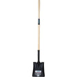 Square Point Shovel, Hardwood, Tempered Steel Blade, Straight Handle, 48" Long