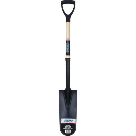 Drain Spade Shovel, Tempered Steel, 14" x 6" Blade, 30" L, D-Grip Handle