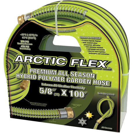 Premium Hybrid Polymer Garden Hose, PVC/Rubber, 5/8" dia. x 100'