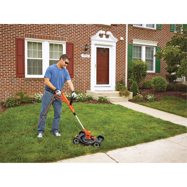 3-in-1 Compact Mower, Push Walk-Behind, Electric, 12" Cutting Width