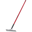 Level Rake, Fibreglass Handle, 14" W, Forged Steel Blade, 14 Tines