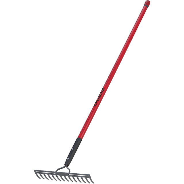 Level Rake, Fibreglass Handle, 14" W, Forged Steel Blade, 14 Tines