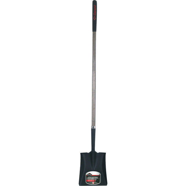 Square Point Shovel, Wood, Ergonomic Straight Handle, 62" Long