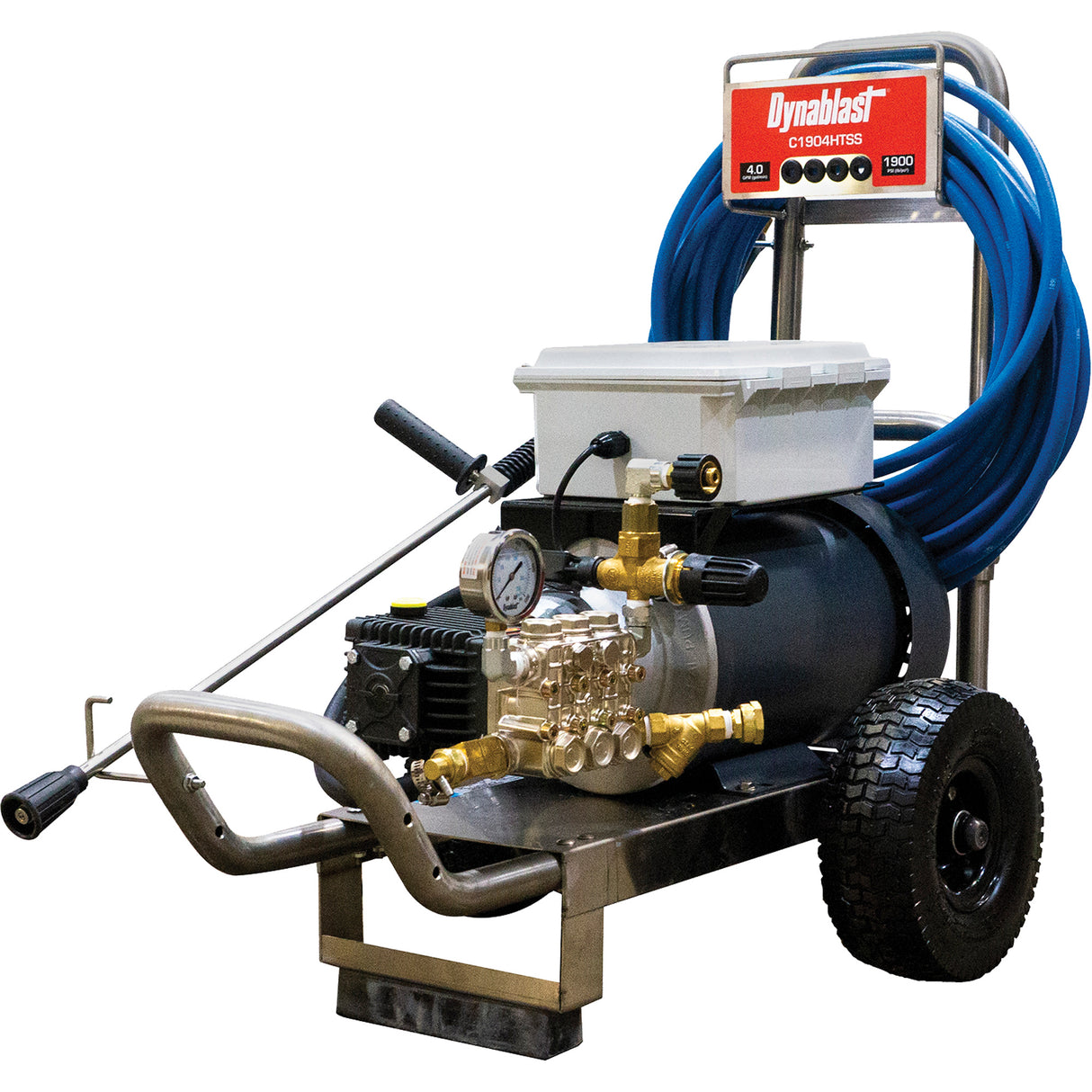 Hot & Cold Water Pressure Washer with Time Delay Shutdown, Electric, 1900 PSI, 4 GPM