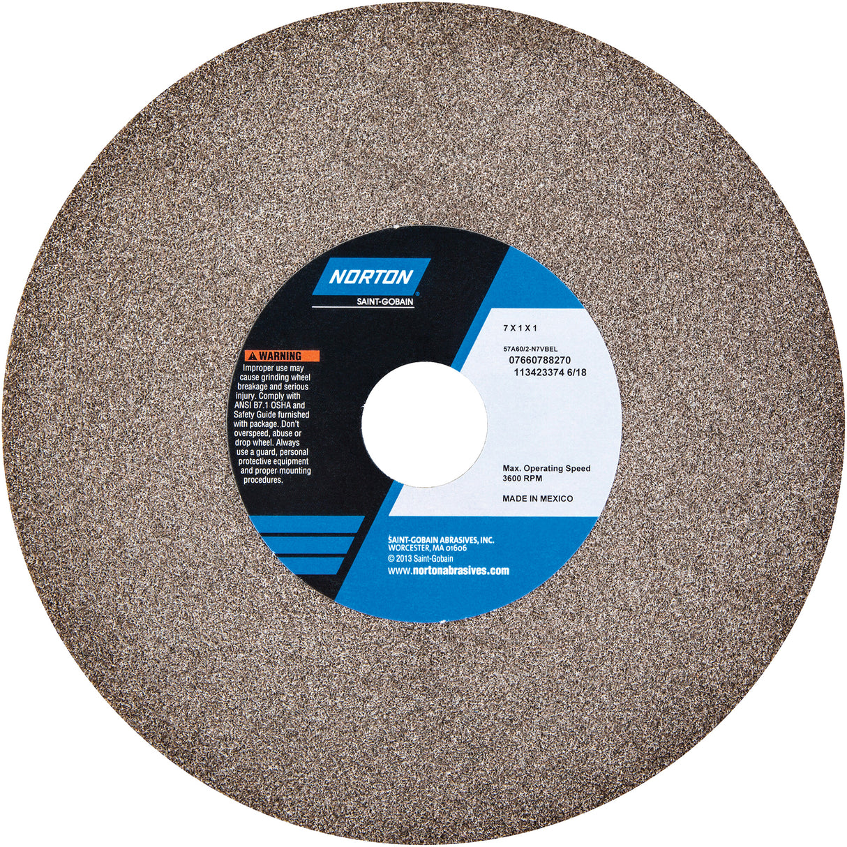 Bench Grinding Wheels - Gemini, 7" x 1", 1" Arbor, Aluminum Oxide