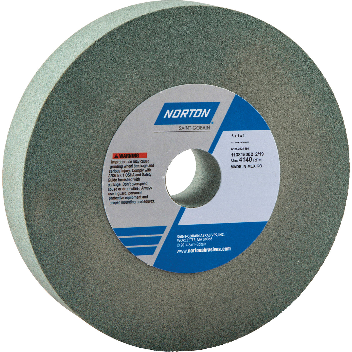 Bench Grinding Wheels - Gemini, 6" x 1", 1" Arbor