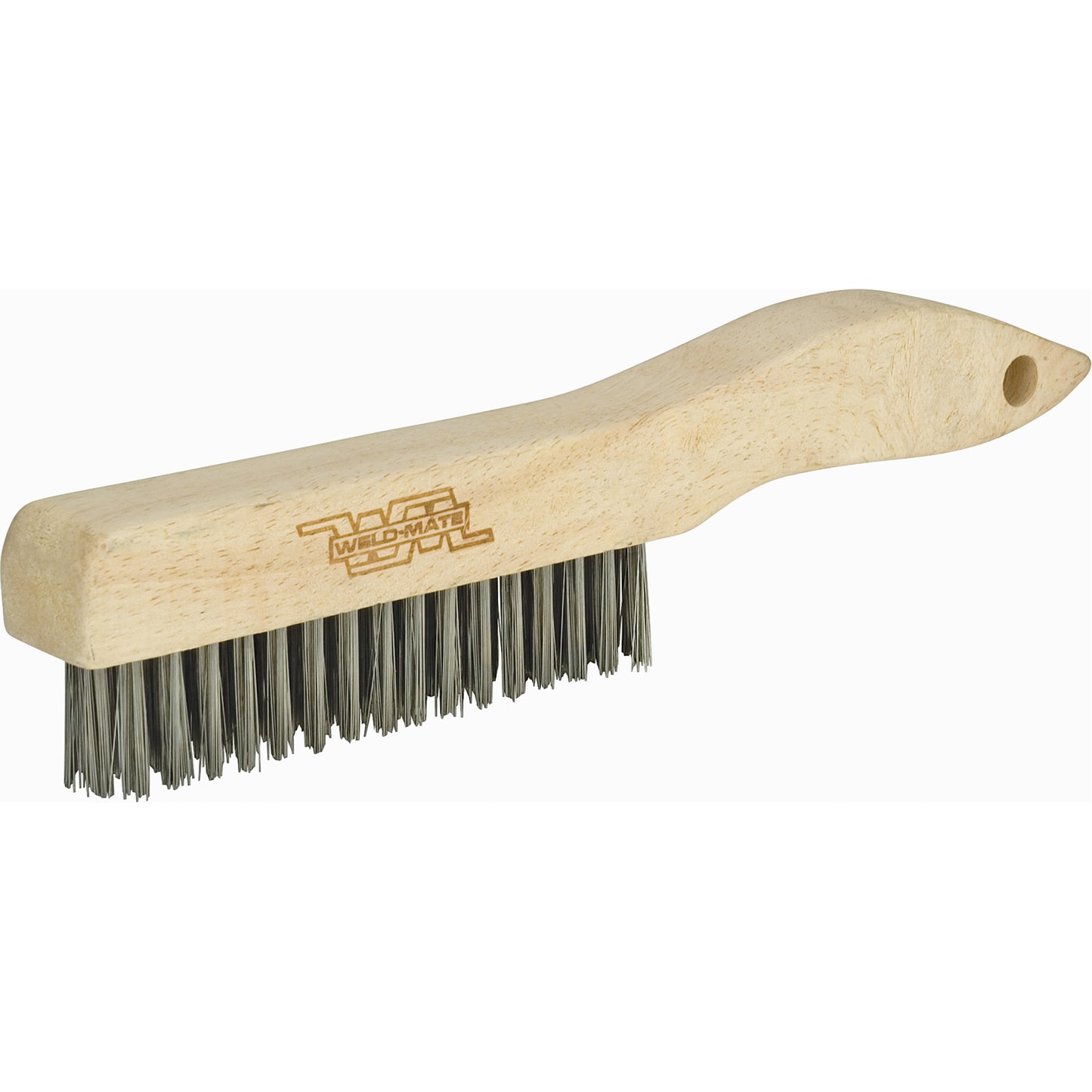 Shoe Handle Industrial-Duty Scratch Brush, Stainless Steel, 4 x 16 Wire Rows, 10-1/4" Long