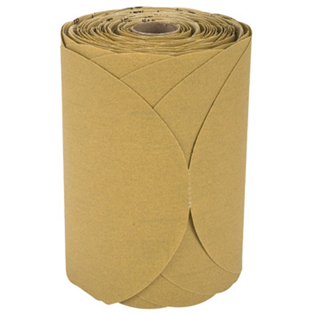 Stikit™ 216U Gold Paper Disc Roll, 6" Dia., P220 Grit, Aluminum Oxide