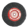 Economy Crimped Wire Wheel Brushes - Narrow Face, 6" Dia., 0.014 Fill, 2" Arbor