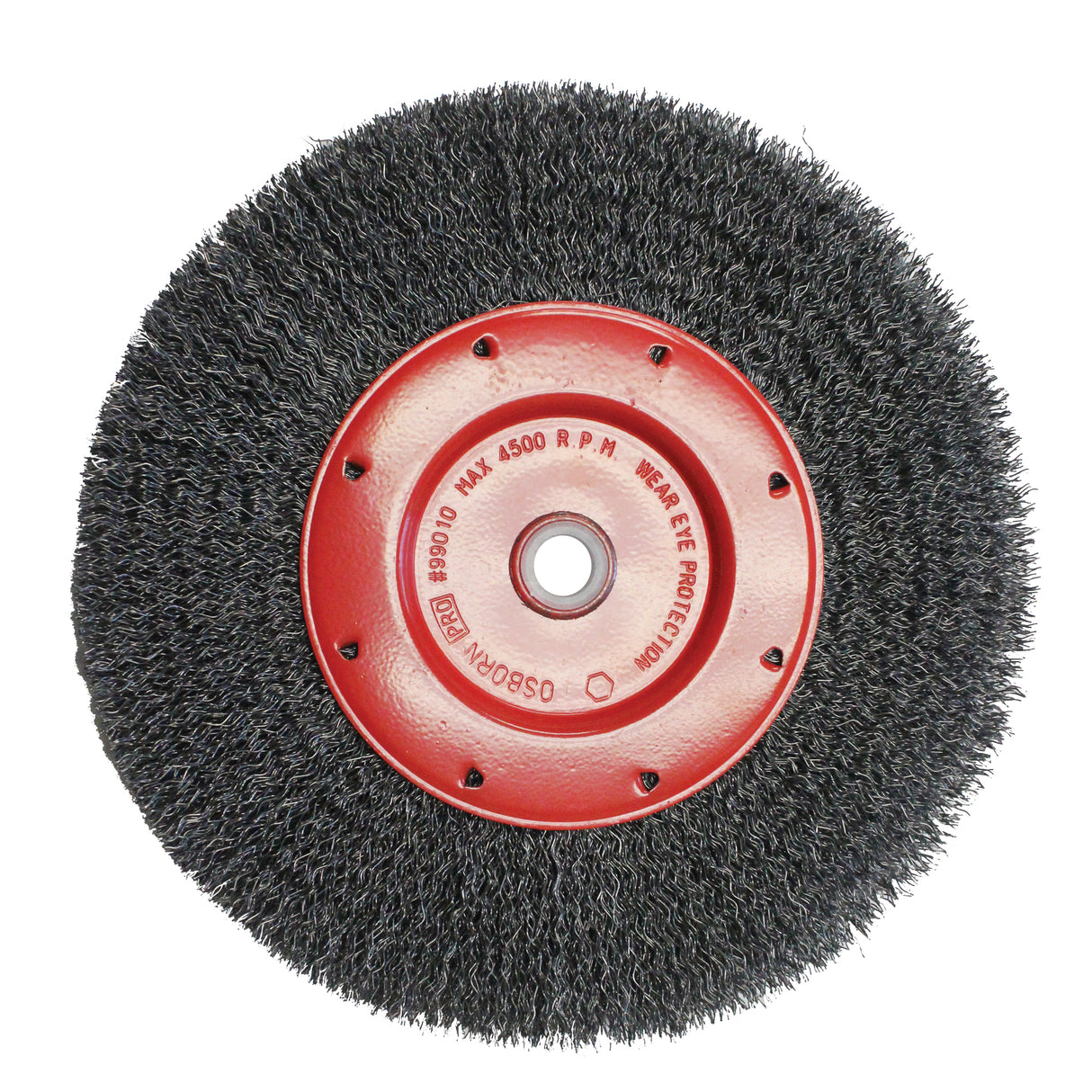 Economy Crimped Wire Wheel Brushes - Narrow Face, 8" Dia., 0.014 Fill, 2" Arbor