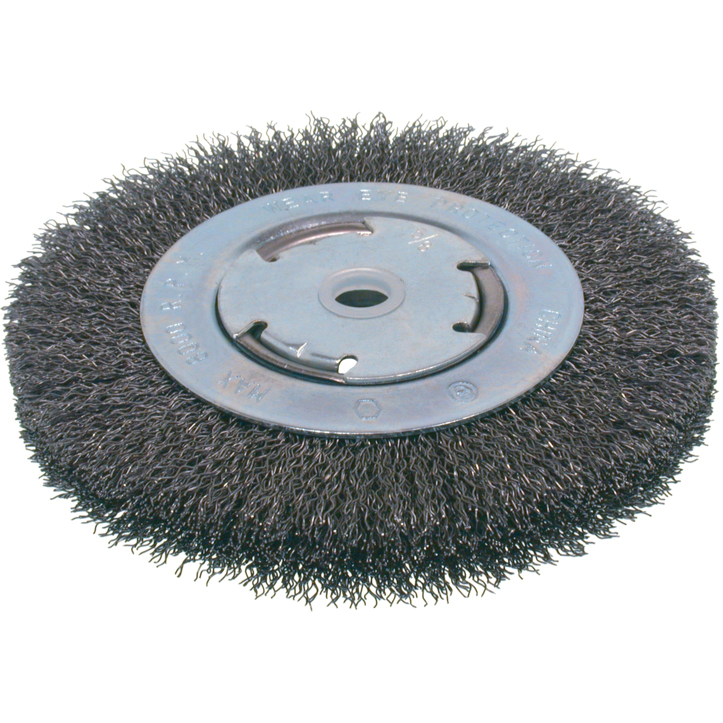 Economy Crimped Wire Wheel Brushes - Medium Face, 6" Dia., 0.014 Fill, 2" Arbor
