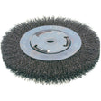 Economy Crimped Wire Wheel Brushes - Medium Face, 8" Dia., 0.008 Fill, 2" Arbor