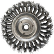 Wire Wheel Brushes, 6" Dia., 0.014" Fill, 5/8"-11 Arbor, Steel