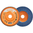 AllSteel™ Flap Disc, 5" x 7/8", Type 27, 80 Grit, Zirconia Alumina