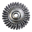 TufBrush™ Knot Wire Wheel Brush, 4" Dia., 0.02" Fill, 5/8"-11 Arbor, Steel