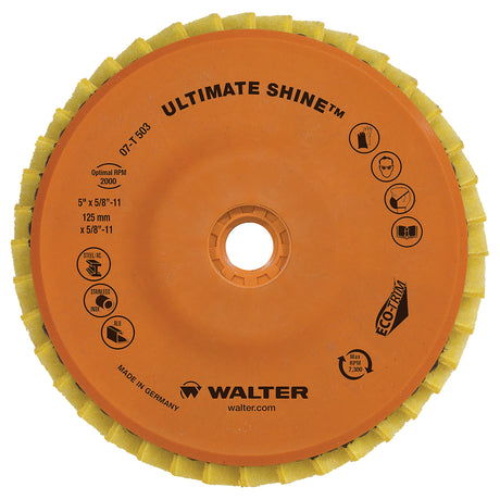 Ultimate Shine™ Flap Disc, 4-1/2" x 5/8"-11, Type 27, Very Fine Grit, Zirconium