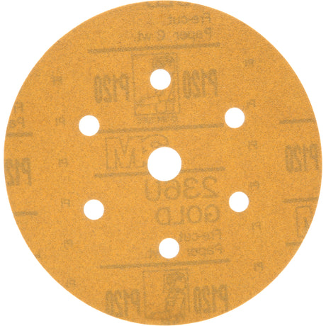 Hookit™ Dust-Free Sanding Disc, 6" Dia., P120 Grit, Aluminum Oxide, C-Weight