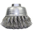 Knot Wire Cup Brush, 3-1/2" Dia. x 5/8"-11 Arbor