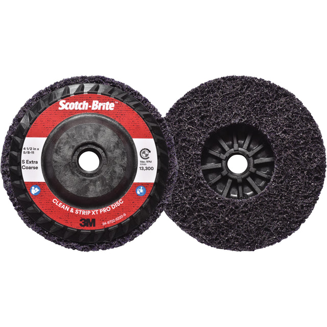 Scotch-Brite™ Clean & Strip XT Pro Disc, 4-1/2" Dia., Extra Coarse Grit, Silicon Carbide