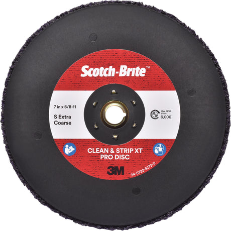 Scotch-Brite™ Clean & Strip XT Pro Disc, 7" Dia., Extra Coarse Grit, Silicon Carbide