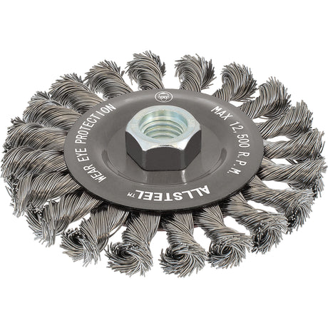 AllSteel™ Wire Brush, 4-1/2" Dia., 0.02" Fill, 5/8"-11 Arbor, Steel