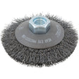 AllSteel™ Crimped Wire Brush, 4" Dia., 0.0118" Fill, 5/8"-11 Arbor