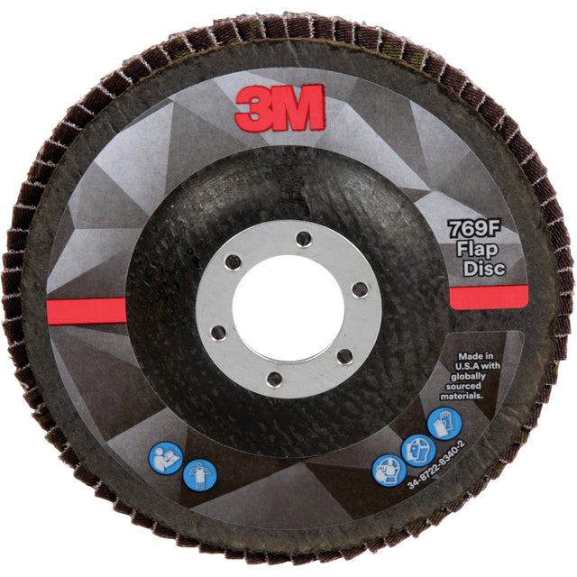 769F Quick Change Flap Disc, 5" x 7/8", Type 27, 40+ Grit, Ceramic