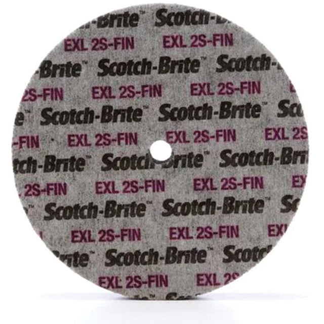 Scotch-Brite™ EXL Unitized Wheel, 6" x 1/4", 1/4" Arbor, Fine Grit, Silicon Carbide