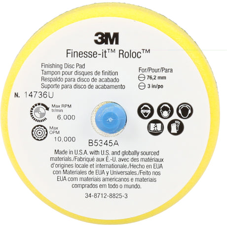 Finesse-it™ Roloc™ Finishing Disc Pad, 3" Dia.