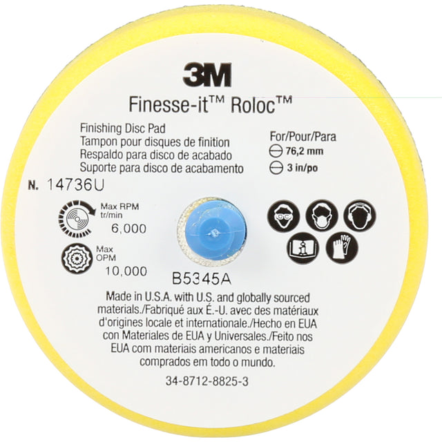 Finesse-it™ Roloc™ Finishing Disc Pad, 3" Dia.