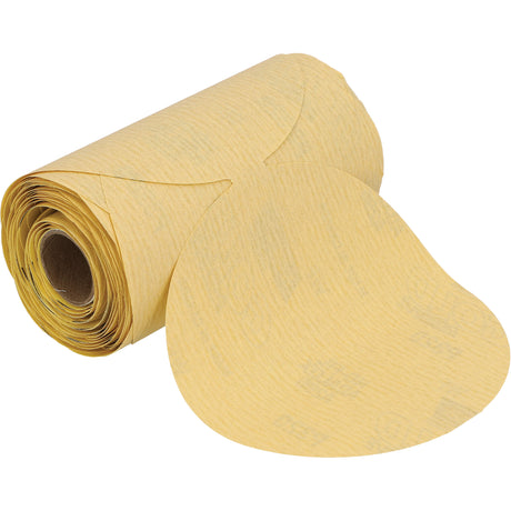 A296 Series Sanding Disc Roll with PSA Attachment, 5" Dia., 320 Grit, Aluminum Oxide