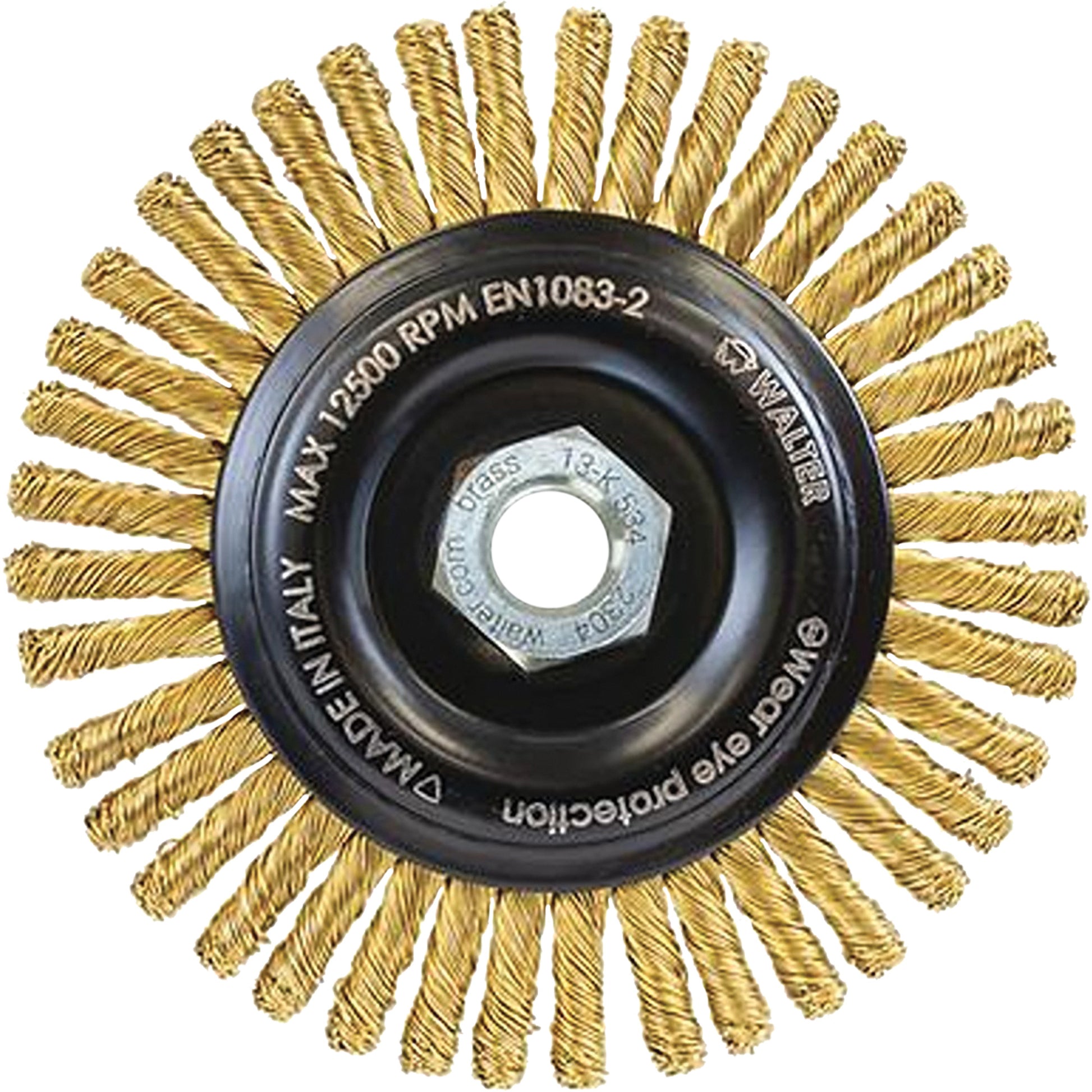 Spark-Free Brass Wire Wheel, 6" Dia. x 5/8"-11 Arbor