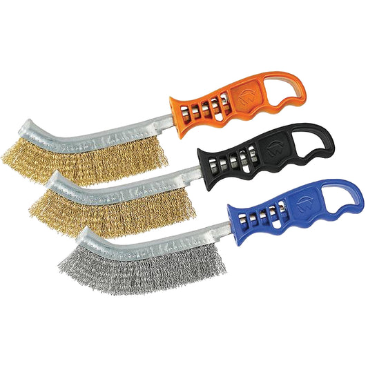 Brass Coated Steel Scratch Brush, 9-5/8" Long
