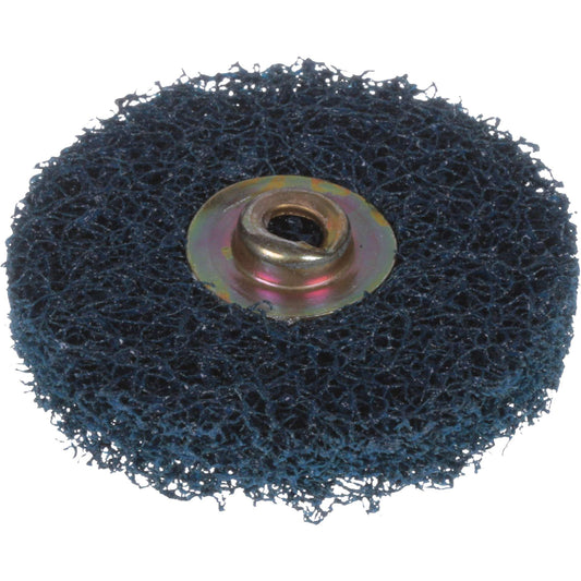 Quick Change Buff and Blend HS Disc, 2" Dia., Medium Grit, Aluminum Oxide