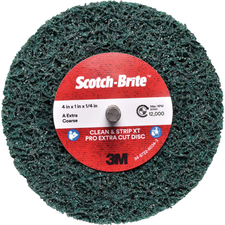 Scotch-Brite™ Clean and Strip XT Pro Extra Cut Disc XC-DC, 4" Dia., Extra Coarse Grit, Aluminum Oxide
