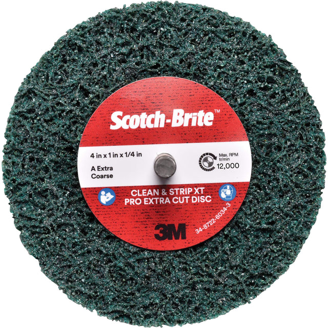 Scotch-Brite™ Clean and Strip XT Pro Extra Cut Disc XC-DC, 4" Dia., Extra Coarse Grit, Aluminum Oxide
