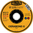 Cerabond X Cut-Off Wheel, 5" x 0.04", 7/8" Arbor, Ceramic