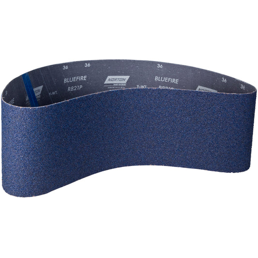 BlueFire® Narrow Benchstand Sanding Belt, 4" W x 36" L, Zirconia Alumina, 80 Grit