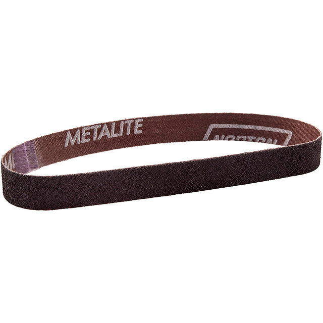 Metalite® Cloth File Sanding Belt, 3/4" W x 20-1/2" L, Aluminum Oxide, 40 Grit