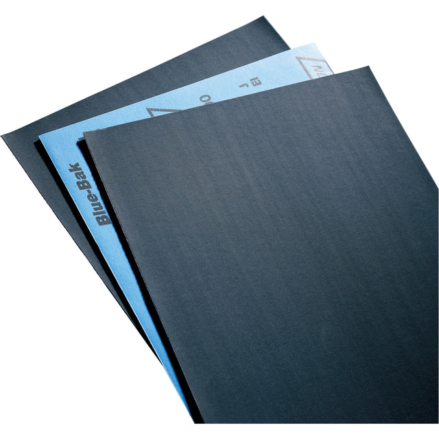 Sandpaper, Paper Sheets - Blue-Bak T414 Waterproof Sheets, 9" x 11", 400 Grit, Silicon Carbide