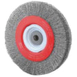 Crimped Bench Wheel, 8" Dia., 0.014" Fill, 1/2"-2 Arbor